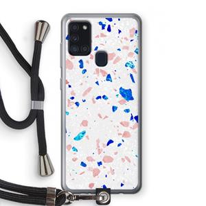 CaseCompany Terrazzo N°6: Samsung Galaxy A21s Transparant Hoesje met koord