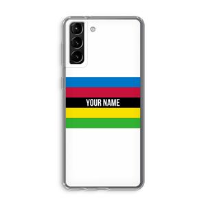 CaseCompany WK Wielrennen: Samsung Galaxy S21 Plus Transparant Hoesje