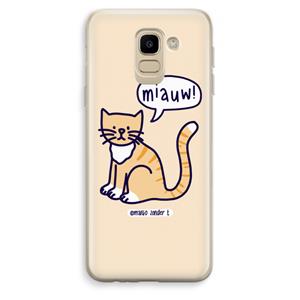 CaseCompany Miauw: Samsung Galaxy J6 (2018) Transparant Hoesje