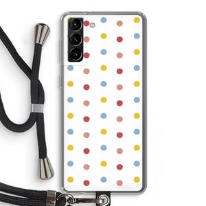 CaseCompany Bollen: Samsung Galaxy S21 Plus Transparant Hoesje met koord