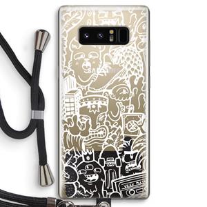 CaseCompany Vexx Mixtape #2: Samsung Galaxy Note 8 Transparant Hoesje met koord