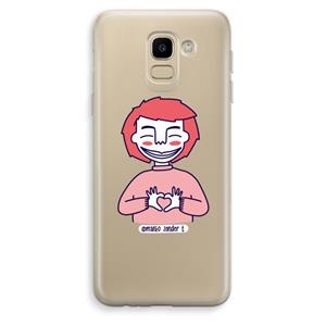 CaseCompany Hartje: Samsung Galaxy J6 (2018) Transparant Hoesje