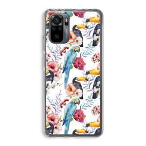 CaseCompany Bloemen tukan: Xiaomi Redmi Note 10 Pro Transparant Hoesje