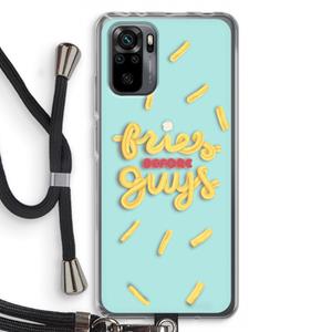 CaseCompany Always fries: Xiaomi Redmi Note 10 Pro Transparant Hoesje met koord