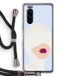 CaseCompany Incognito: Sony Xperia 5 Transparant Hoesje met koord