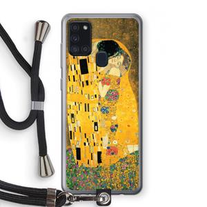 CaseCompany Der Kuss: Samsung Galaxy A21s Transparant Hoesje met koord