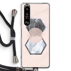 CaseCompany Creatieve toets: Sony Xperia 1 III Transparant Hoesje met koord