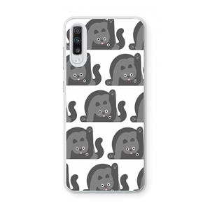 CaseCompany Cats: Samsung Galaxy A70 Transparant Hoesje