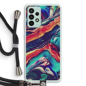 CaseCompany Chameleon Sun: Samsung Galaxy A52s 5G Transparant Hoesje met koord