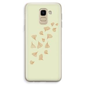CaseCompany Falling Leaves: Samsung Galaxy J6 (2018) Transparant Hoesje