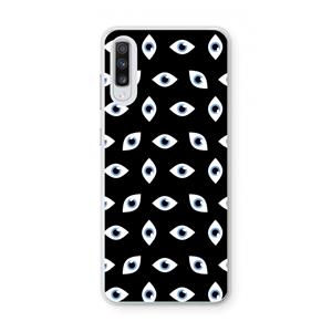 CaseCompany Eyes pattern: Samsung Galaxy A70 Transparant Hoesje