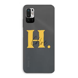 CaseCompany Amber Script: Xiaomi Redmi Note 10 5G Transparant Hoesje