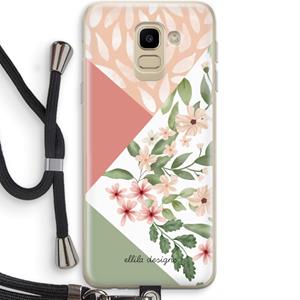 CaseCompany Sweet heaven geometrics: Samsung Galaxy J6 (2018) Transparant Hoesje met koord
