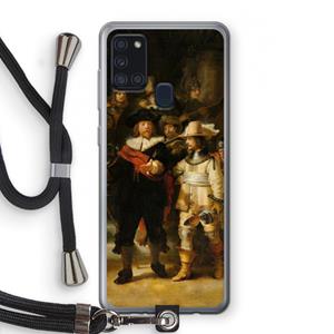 CaseCompany De Nachtwacht: Samsung Galaxy A21s Transparant Hoesje met koord
