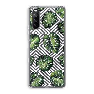 CaseCompany Geometrische jungle: Sony Xperia 10 III Transparant Hoesje