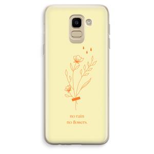 CaseCompany No rain no flowers: Samsung Galaxy J6 (2018) Transparant Hoesje