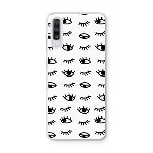 CaseCompany Eye pattern #2: Samsung Galaxy A70 Transparant Hoesje