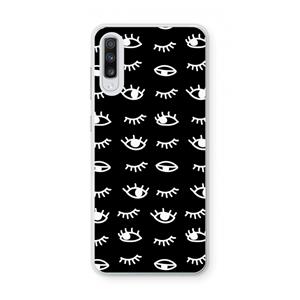 CaseCompany Eye pattern #3: Samsung Galaxy A70 Transparant Hoesje