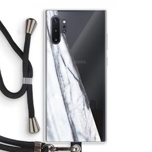 CaseCompany Gestreepte marmer: Samsung Galaxy Note 10 Plus Transparant Hoesje met koord