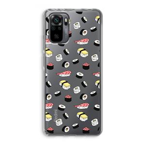 CaseCompany Sushi time: Xiaomi Redmi Note 10 Pro Transparant Hoesje