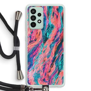 CaseCompany Electric Times: Samsung Galaxy A52s 5G Transparant Hoesje met koord