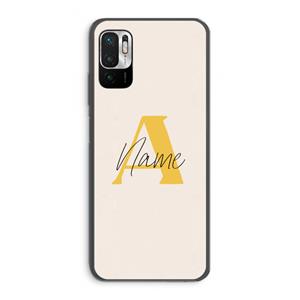 CaseCompany Amber Script: Xiaomi Redmi Note 10 5G Transparant Hoesje