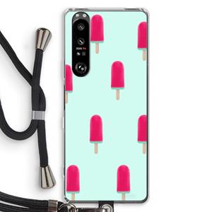 CaseCompany Waterijsje: Sony Xperia 1 III Transparant Hoesje met koord