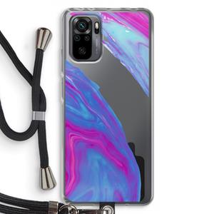 CaseCompany Zweverige regenboog: Xiaomi Redmi Note 10 Pro Transparant Hoesje met koord