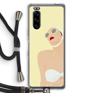 CaseCompany Summer: Sony Xperia 5 Transparant Hoesje met koord