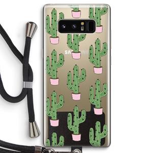 CaseCompany Cactus Lover: Samsung Galaxy Note 8 Transparant Hoesje met koord