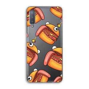 CaseCompany Hamburger: Samsung Galaxy A7 (2018) Transparant Hoesje