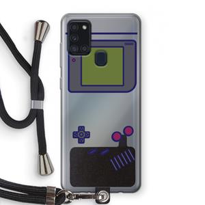 CaseCompany Game On: Samsung Galaxy A21s Transparant Hoesje met koord