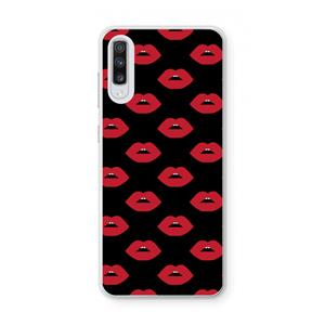 CaseCompany Lips: Samsung Galaxy A70 Transparant Hoesje