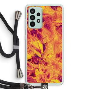 CaseCompany Eternal Fire: Samsung Galaxy A52s 5G Transparant Hoesje met koord