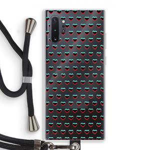 CaseCompany Hartjes: Samsung Galaxy Note 10 Plus Transparant Hoesje met koord
