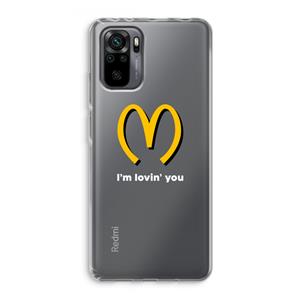 CaseCompany I'm lovin' you: Xiaomi Redmi Note 10 Pro Transparant Hoesje