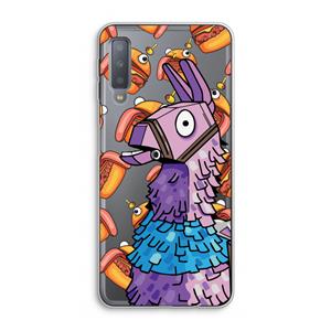 CaseCompany Loot Burger: Samsung Galaxy A7 (2018) Transparant Hoesje