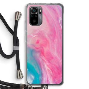 CaseCompany Roze explosie: Xiaomi Redmi Note 10 Pro Transparant Hoesje met koord