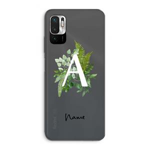 CaseCompany Green Brush: Xiaomi Redmi Note 10 5G Transparant Hoesje