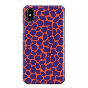 CaseCompany Purple Giraffe: iPhone XS Max Volledig Geprint Hoesje