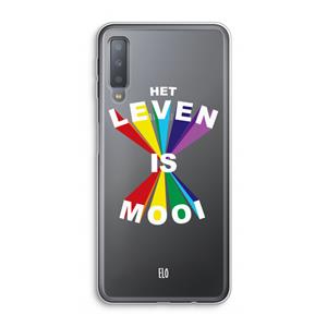 CaseCompany Het Leven Is Mooi: Samsung Galaxy A7 (2018) Transparant Hoesje