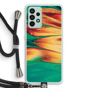 CaseCompany Green Inferno: Samsung Galaxy A52s 5G Transparant Hoesje met koord