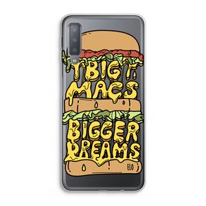 CaseCompany Big Macs Bigger Dreams: Samsung Galaxy A7 (2018) Transparant Hoesje