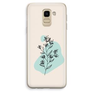 CaseCompany Violets are blue: Samsung Galaxy J6 (2018) Transparant Hoesje