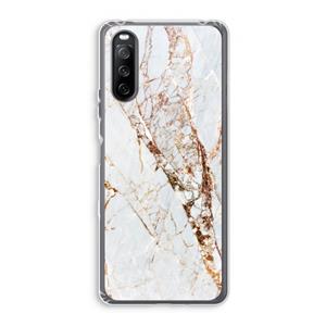 CaseCompany Goud marmer: Sony Xperia 10 III Transparant Hoesje