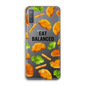 CaseCompany Eat Balanced: Samsung Galaxy A7 (2018) Transparant Hoesje