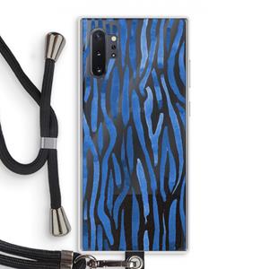 CaseCompany Blauwe nerven: Samsung Galaxy Note 10 Plus Transparant Hoesje met koord