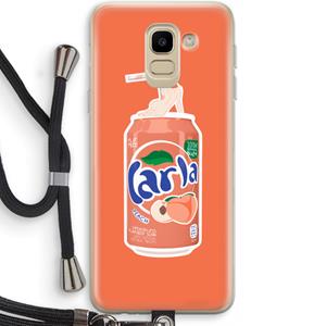 CaseCompany S(peach)less: Samsung Galaxy J6 (2018) Transparant Hoesje met koord