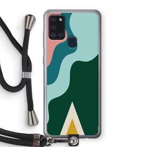 CaseCompany Noor B: Samsung Galaxy A21s Transparant Hoesje met koord