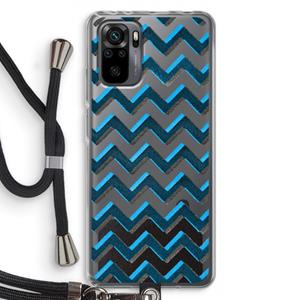 CaseCompany Onderbroken lijn: Xiaomi Redmi Note 10 Pro Transparant Hoesje met koord